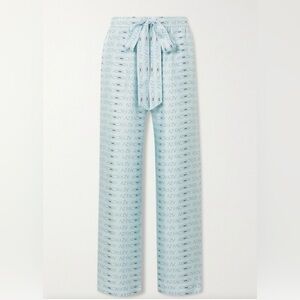 AZ Factory- Look But Don't Touch Printed 100% Silk Wide Leg Pants. Size FR 34